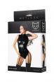 Adriana - Body con imbracatura e cerniere sul seno.