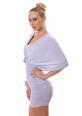 Mini abito con motivo strass anteriore. Grigio