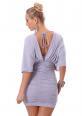 Mini abito con motivo strass anteriore. Grigio