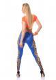 Leggings con stampa floreale. Blu.