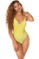 Costume da bagno intero con lurex. Giallo
