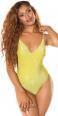 Costume da bagno intero con lurex. Giallo