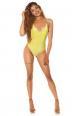 Costume da bagno intero con lurex. Giallo