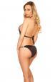 Monokini nero con catenelle.