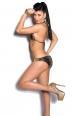 Bikini leopardato con catene dorate.
