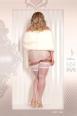 Ballerina: Calze autoreggenti bianche c/decoro. Art. 360