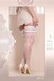 Ballerina: Calze autoreggenti bianche c/decori. Art. 361