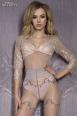 Ballerina: collant con ricami. Grigio. Art. 413