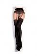 Ballerina: collant beige-nero con dettagli rossi. Art. 457