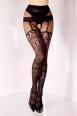 Collant aperto effetto reggicalze con fantasia tigrata. Art. BS122
