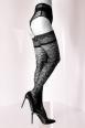 Ballerina: autoreggenti nere con motivo tigrato. Art. BS129