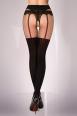 Collant aperto effetto reggicalze con dettagli a righe. Art. BS136