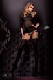 Ballerina: collant nero/beige con ricami. Art. 302