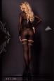 Ballerina: collant nero con fascia beige. Art. 306