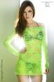 CHILIROSE Lingerie: chemise in pizzo a maniche lunghe.
