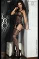 CHILIROSE: catsuit traforata con ricami e lavorazioni.