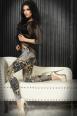 Leggings fantasia animalier beige/nero.