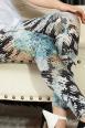 Leggings pitonati blu/nero.