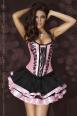 Gonna petticoat nero-rosa in tulle e satin.