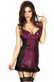 Chemise in microrete e velluto con bordi in vinile.