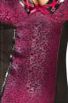 Chemise in microrete e velluto con bordi in vinile.