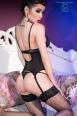 Guepiere in tulle e pizzo con ciondolo + tanga.