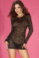 CHILIROSE: chemise in pizzo lavorato con maniche e schiena scoperta.