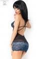 Chemise con schiena scoperta + tanga.