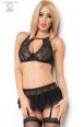 CHILIROSE: intimo set 3 pezzi. Nero.