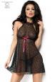 CHILIROSE: babydoll in tulle con cuori ricamati.