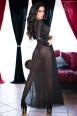 CHILIROSE: vestaglia in tulle con inserti in pizzo.