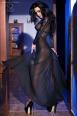 CHILIROSE: vestaglia in tulle con inserti in pizzo.