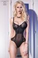 CHILIROSE: body in tulle e pizzo con gancetti.
