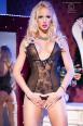 CHILIROSE: body in tulle e pizzo aperto al cavallo.