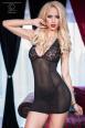 CHILIROSE: chemise in tulle e pizzo con motivo posteriore.