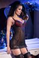 CHILIROSE: chemise in tulle e pizzo con reggicalze.