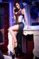 Body in tulle e pizzo con coda.