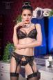 CHILIROSE: set 3 pezzi in pizzo. Nero