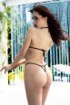 Micro bikini con coppe aperte. Verde