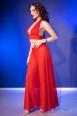 Set 3 pezzi in tulle con tanga. Rosso