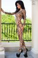Bodystocking velato color pelle.