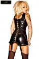 Vestito in PVC con reggicalze.
