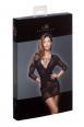 Vestito nero in pizzo e tulle.