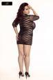 Vestito nero in pizzo e tulle.