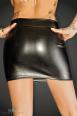 Minigonna in ecopelle con zip.