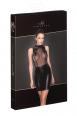 Vestito in tulle e Powerwetlook con ricami.