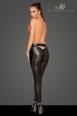 Leggings tagliati al laser con zip intera al cavallo.