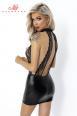 Abito corto in Powerwetlook con top in pizzo.