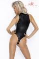 Body in Powerwetlook con cerniera frontale.