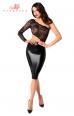 Abito midi con top in pizzo asimmetrico.